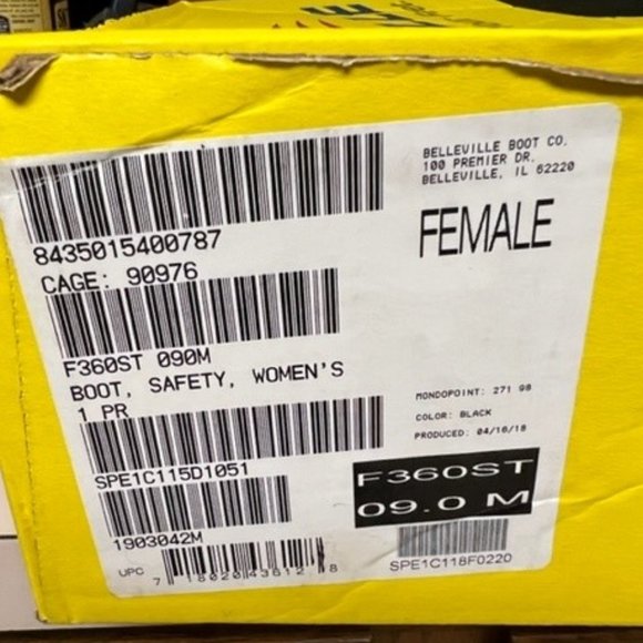 Women's Belleville F360ST Vibram Sole Leather 10" Steel Toe Combat Boots - Picture 8 of 8